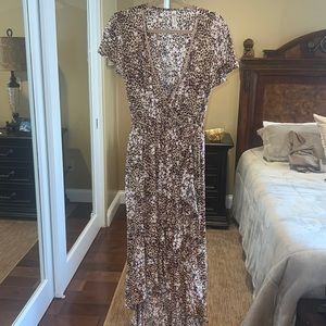 Maxi dress worn once cute leopard print bought at macys